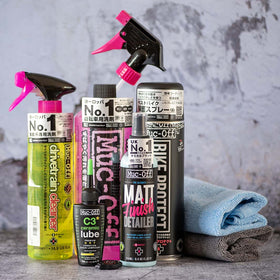 Muc-Off マット塗装用洗車ケミカル5点+マイクロファイバーウェス2枚セット Dryルブver.