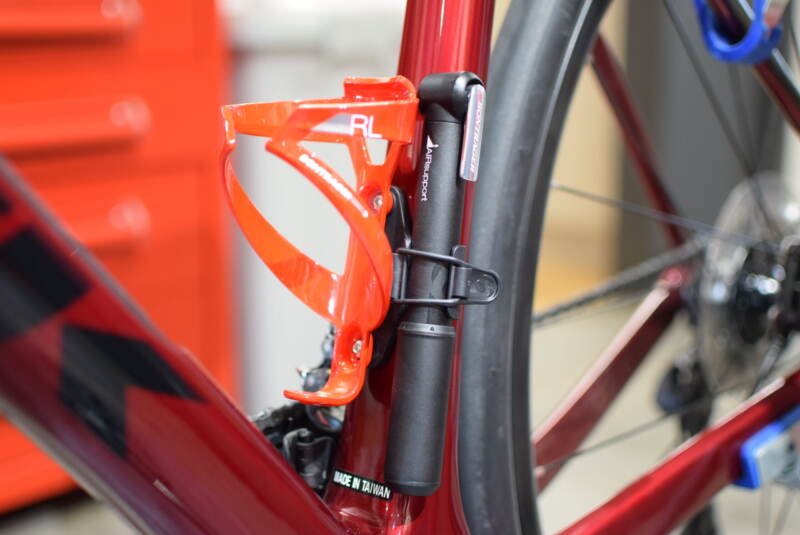 エアサポートを自転車につけた状態で撮影