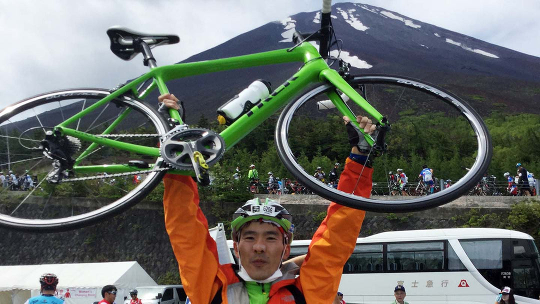 ヒルクライムが好きで、愛車エモンダとレースに参加しています！