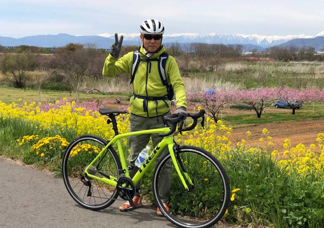 春のサイクリングを楽しまれる嶋田様