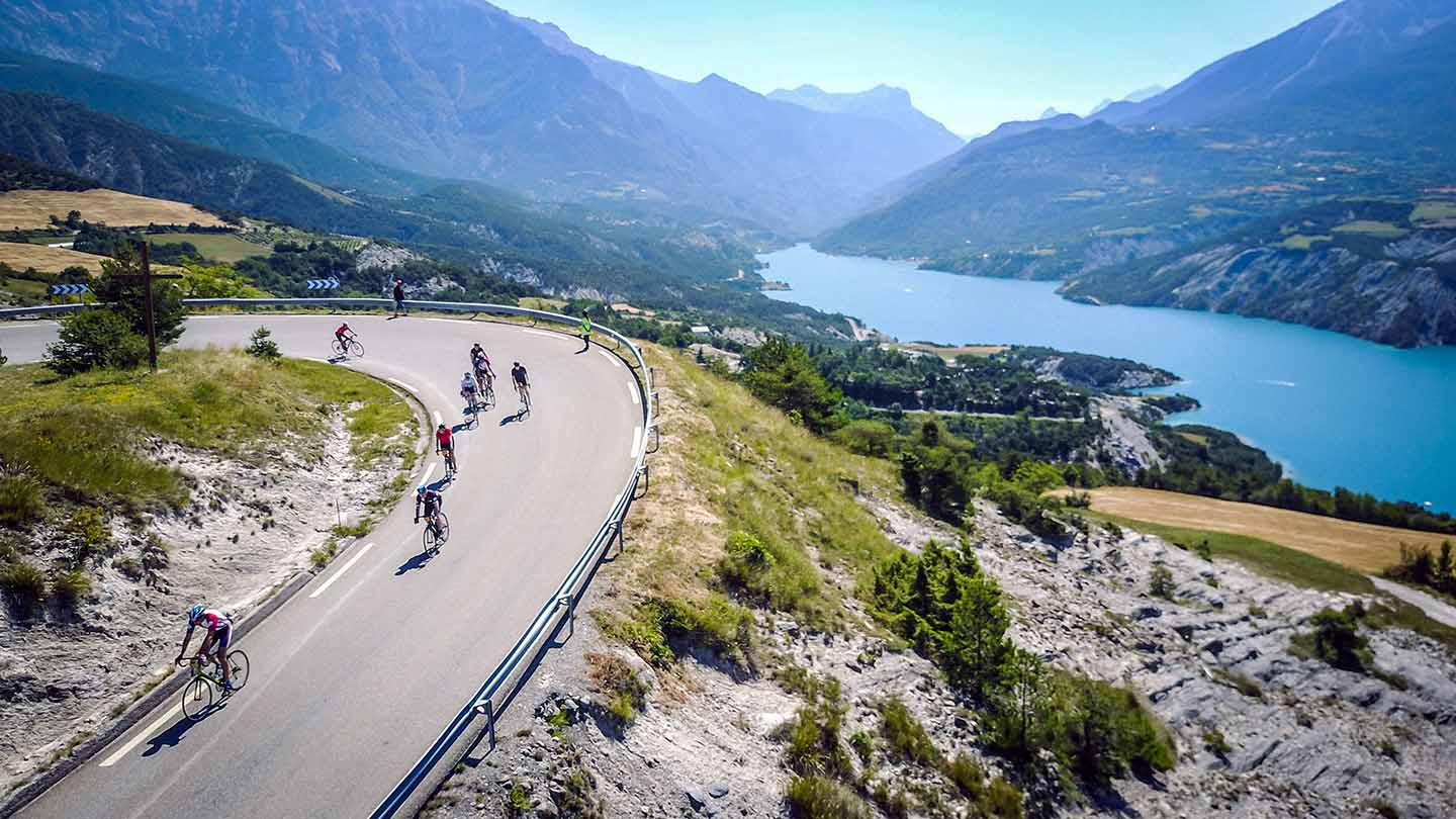 海外のロードバイクレースの風景写真