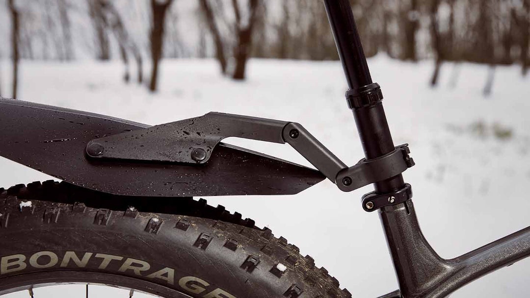 簡易式のリアフェンダー（後輪用泥除け）を取り付けたイメージ写真