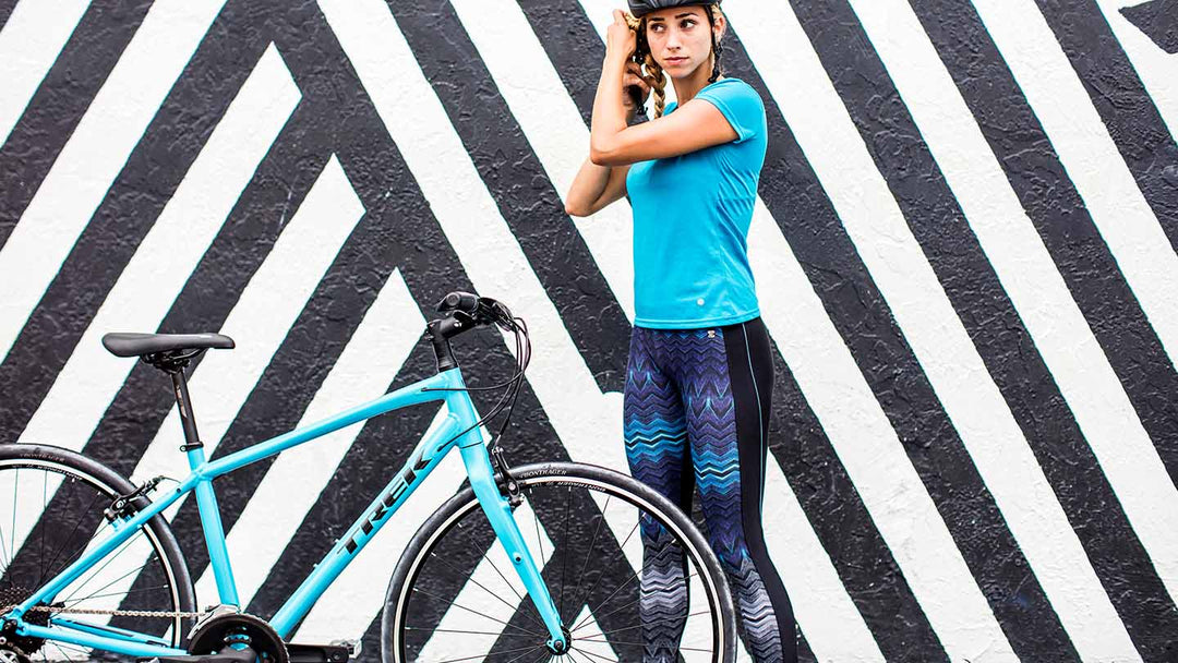 水色のクロスバイク