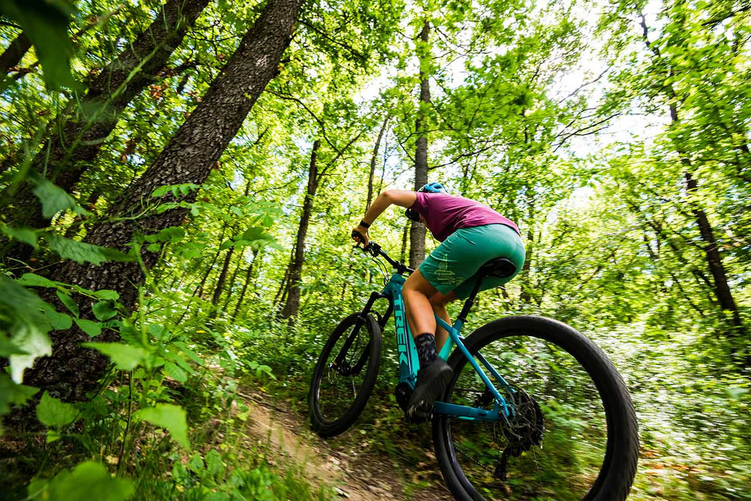 Powerflyで激坂を登る写真