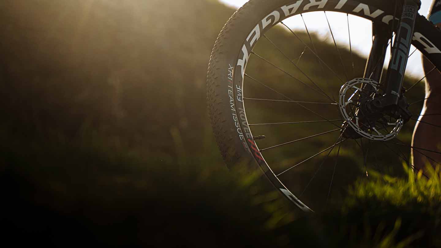 クロスカントリーレース向けのホイールとタイヤの写真