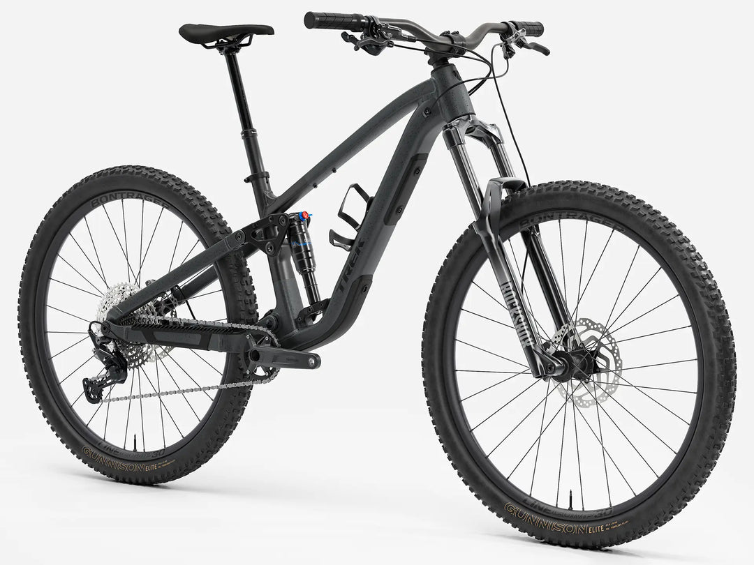 ブランド名：TREK、モデル名：Fuel EX 5 Gen 7、カラー名：Lithium Grey/Trek Black Splatter、年式：2026年モデル