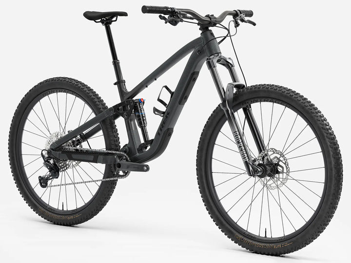 ブランド名：TREK、モデル名：Fuel EX 5 Gen 7、カラー名：Lithium Grey/Trek Black Splatter、年式：2026年モデル