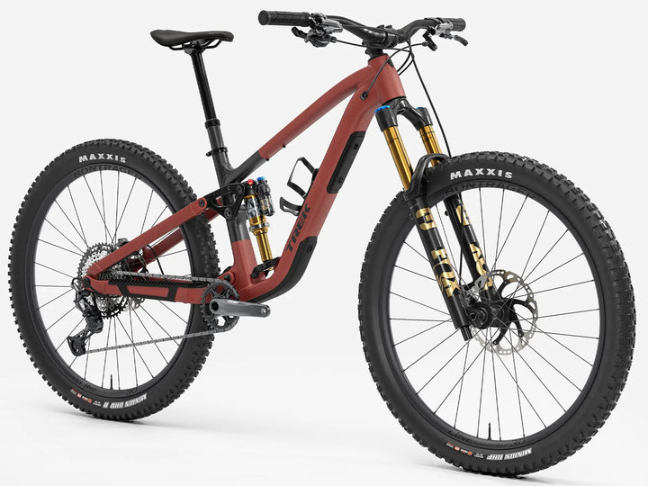 ブランド名：TREK、モデル名：fuel ex 9 xt  gen 7、年式：2026年、カラー：Matte Sedona Red Pennyflake Splatter
