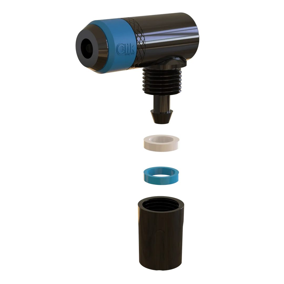 Clik 2-in-1 Right Angled Pump Head & Removeable Pump Adapter (Aluminum)ポンプヘッド