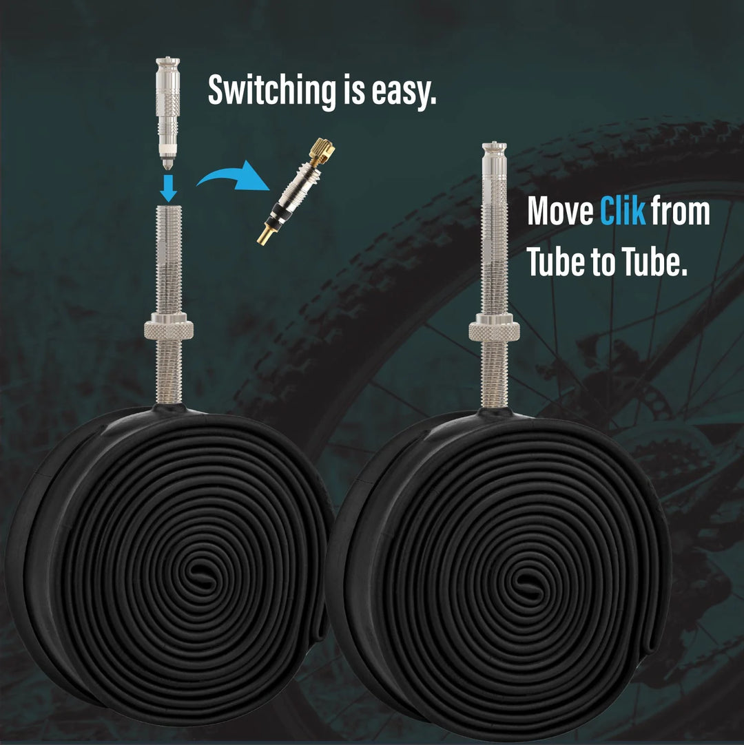 ©︎CLIK 交換式フレンチバルブコアなら、コアをCLIK Valve コアに交換するだけ。