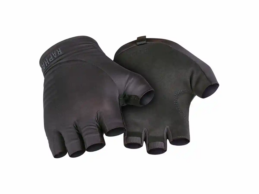 ラファ（Rapha）プロチーム サイクリング ミットのブラック右手の甲と左手の手のひ