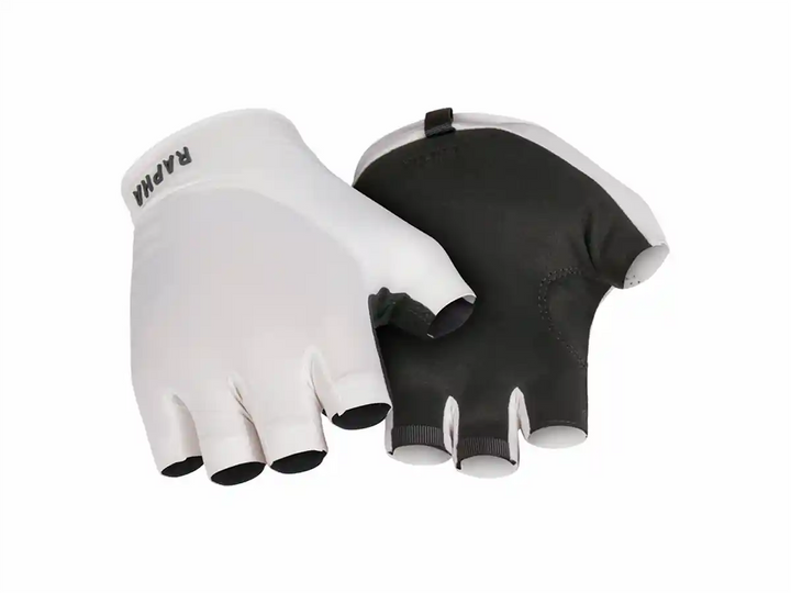 ラファ（Rapha）プロチーム サイクリング ミットのホワイト右手の甲と左手の手のひら