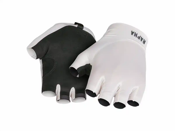 ラファ（Rapha）プロチーム サイクリング ミットのホワイト左手の甲と右手の手のひら