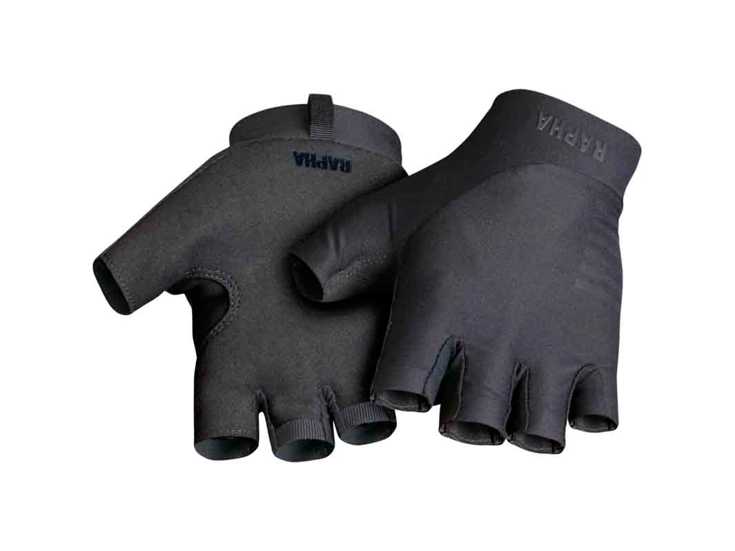 ラファ（Rapha）プロチーム サイクリング ミットのブラック左手の甲と右手の手のひら