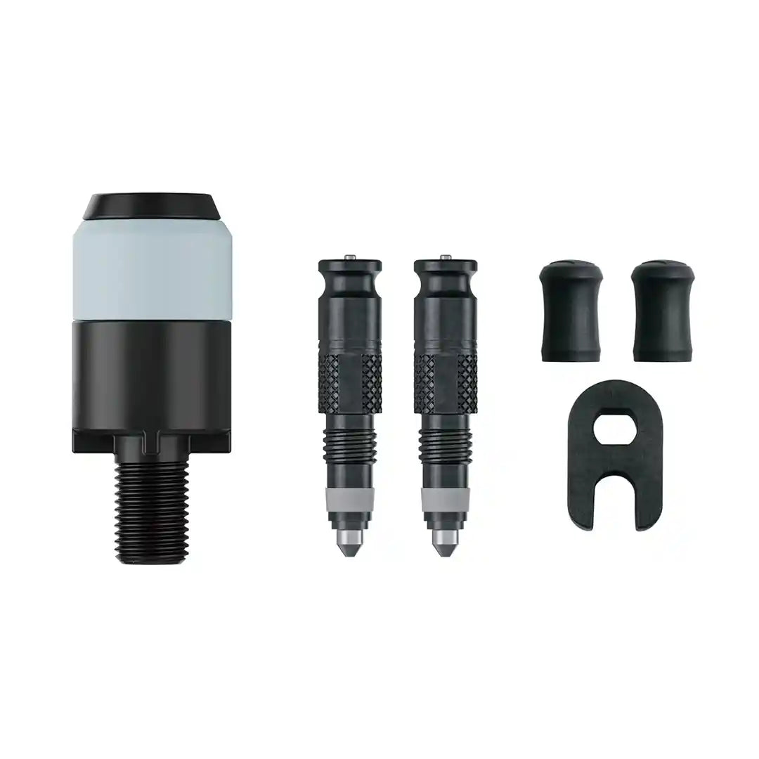 シュワルベのクリックバルブ 仏式変換キットの内容物