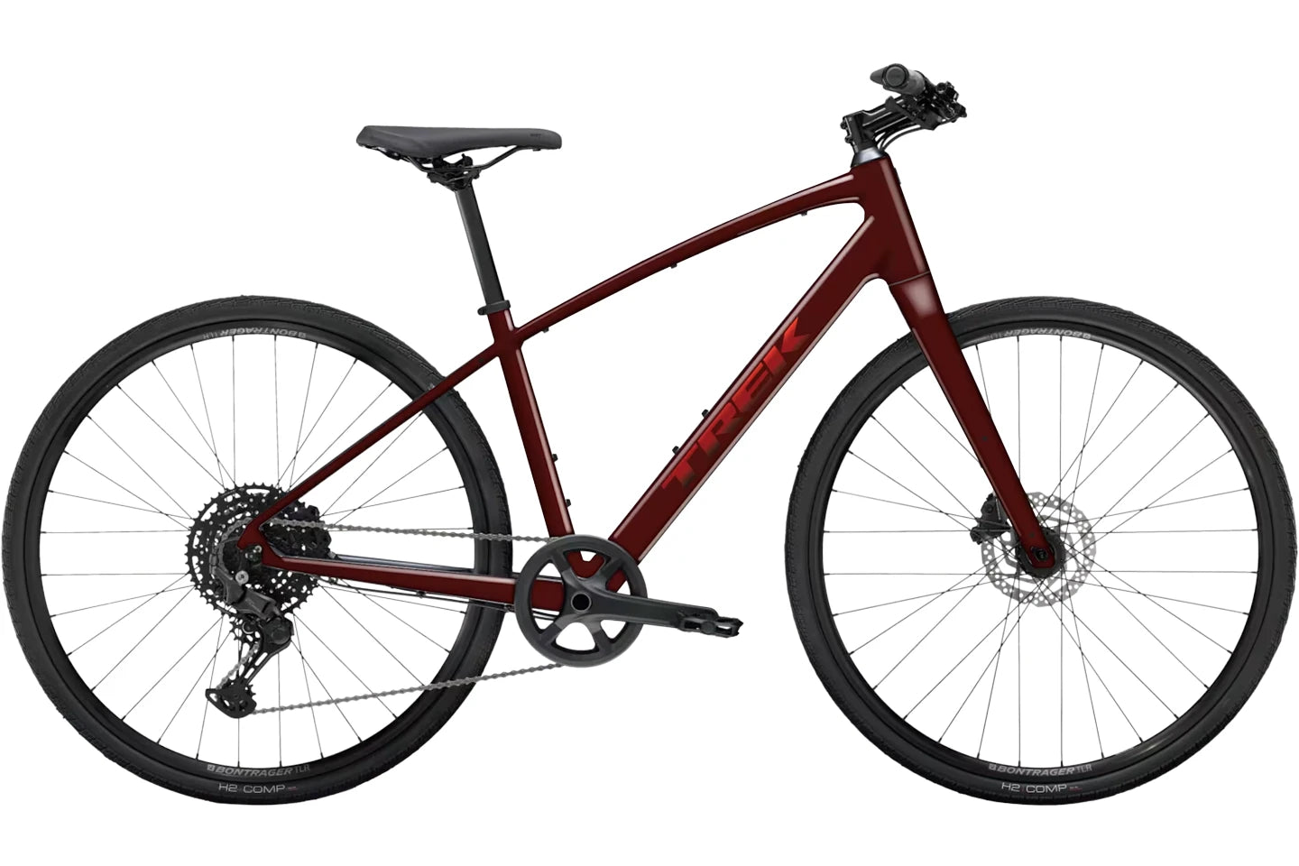 ブランド名：トレック、モデル名：FX 3 Stepover Gen 4、年式：2026年モデル、カラー：Dark Carmine