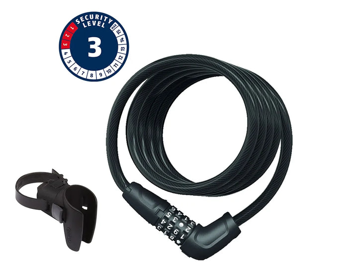 ABUS（アブス）のケーブルロックNUMERO 5510C。フレーム取り付けマウント付属