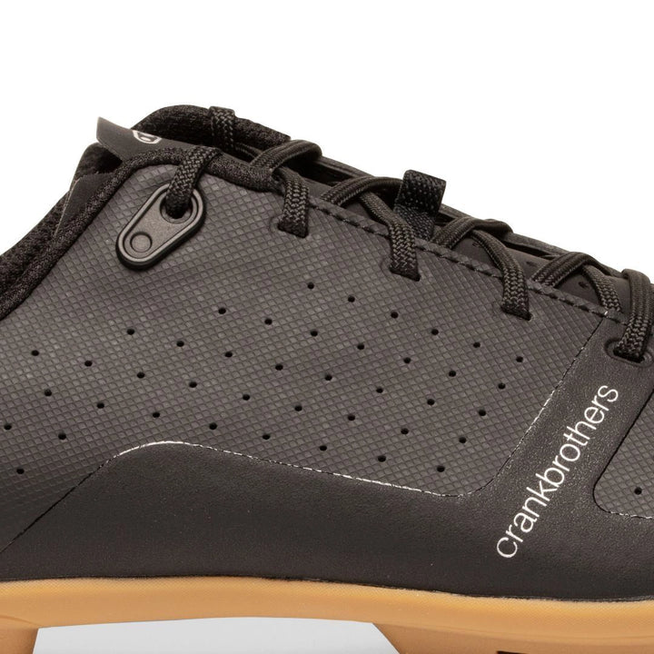 Crankbrothers Candy gravel/xc（クランクブラザーズ キャンディ グラベル XC）カラー：ブラック　アッパー部分拡大