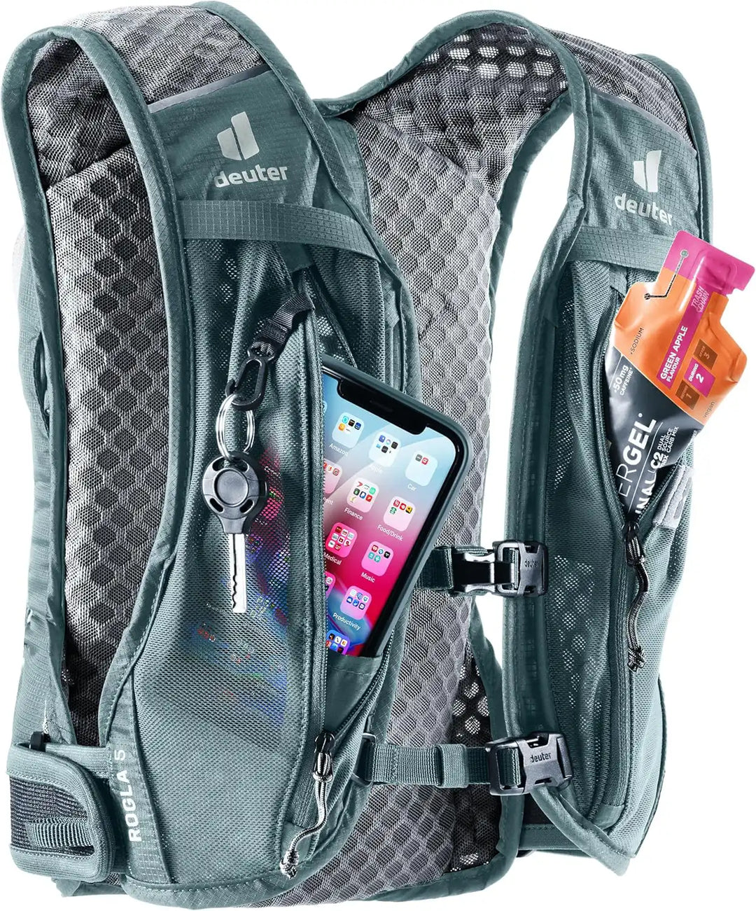 Deuter（ドイター）Rogla 5（ログラ5）グラファイト×シェール　ショルダーストラップ両側にもポケット付き