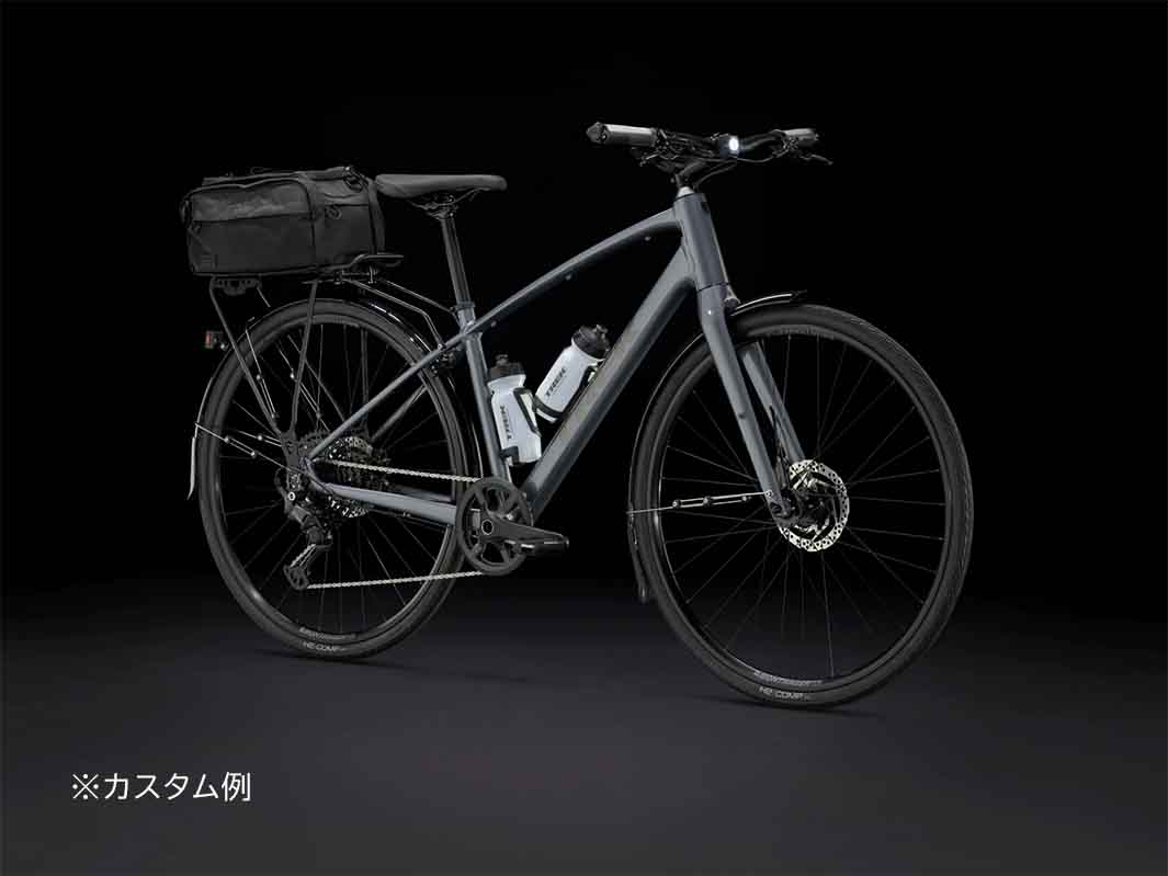 Trek FX3 Gen4 2025（トレック FX3 Gen4 2025）のグレーカラー（Galactic Grey）の別売りアクセサリー取り付けイメージ２