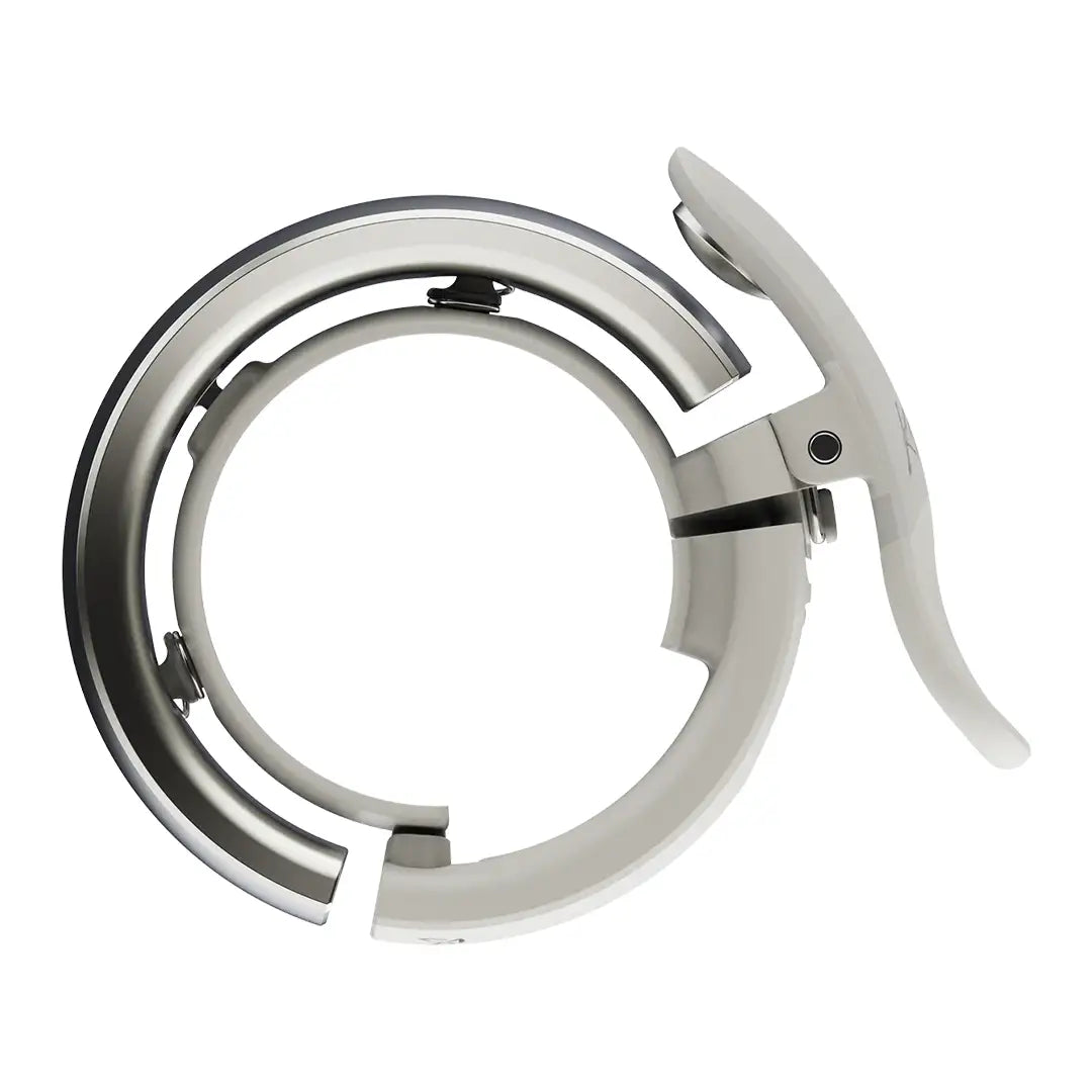 Knog（ノグ） Oi Prima Bike Bell（オイ プリマ バイク ベル）Primer Greyカラー Largeサイズ　真横から