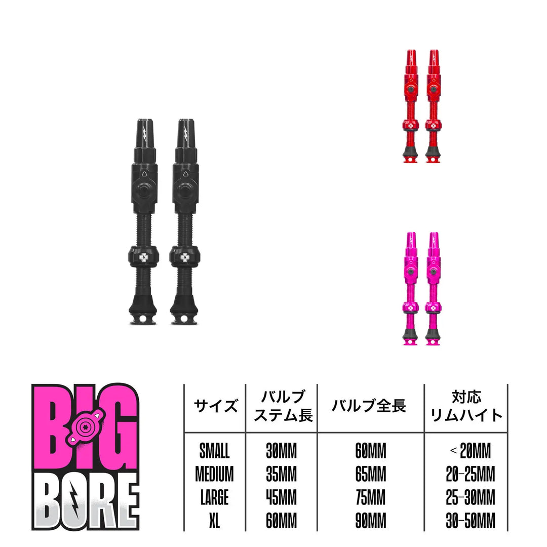 TUBELESSVALVES BIGBORE LITE L