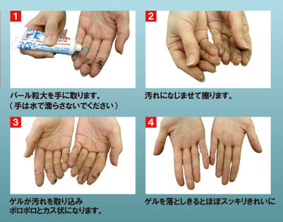 TIPTOPのクリーンナップ　水無しで手の汚れを落とせるハンドクリーナーの使い方