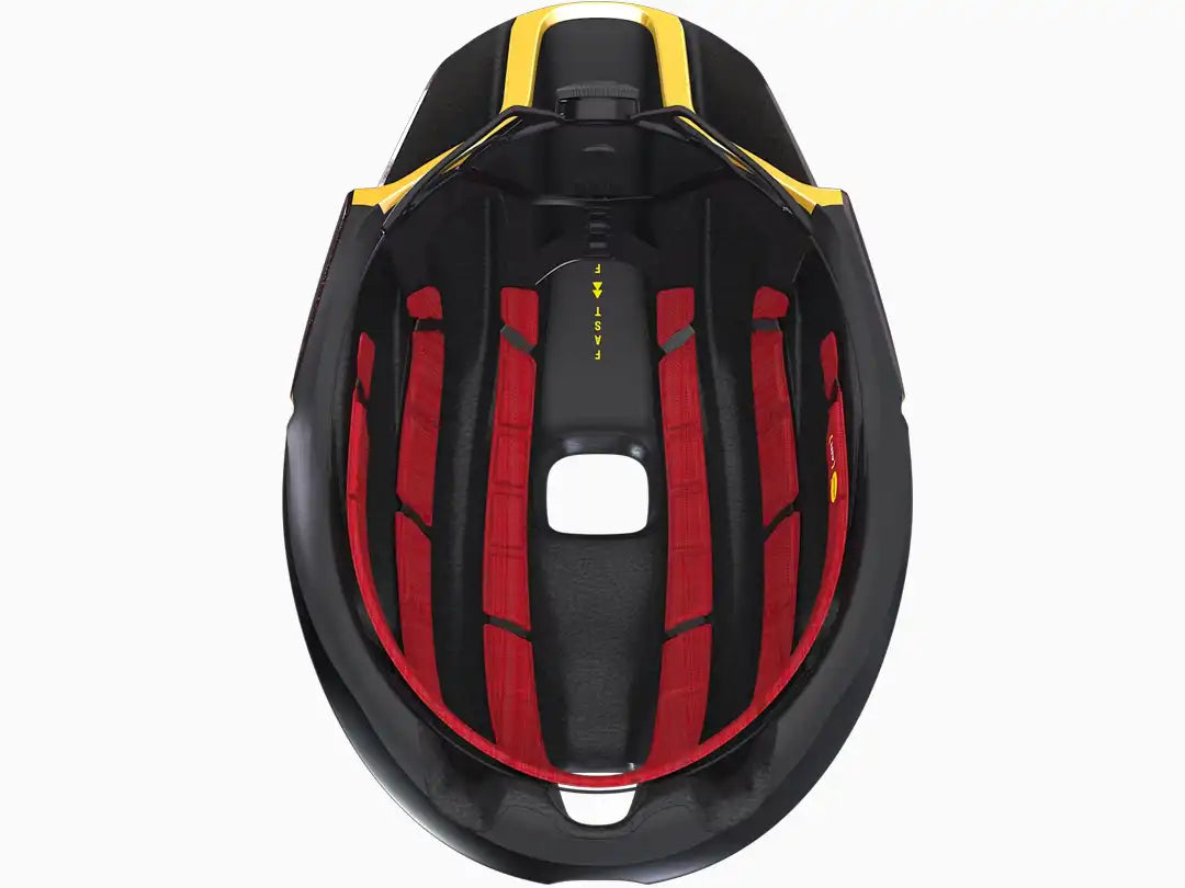 TREK Ballista MIPS Asiafitヘルメット カラー：Black/Red (dark) MIPSのパッドがついたヘルメット内側