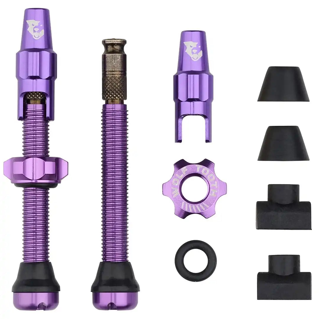 Wolf Tooth Tubeless Valve Stem Kit 44mm for Clik Valve （ウルフトゥース チューブレスバルブ クリックバルブ 44mm）パープル