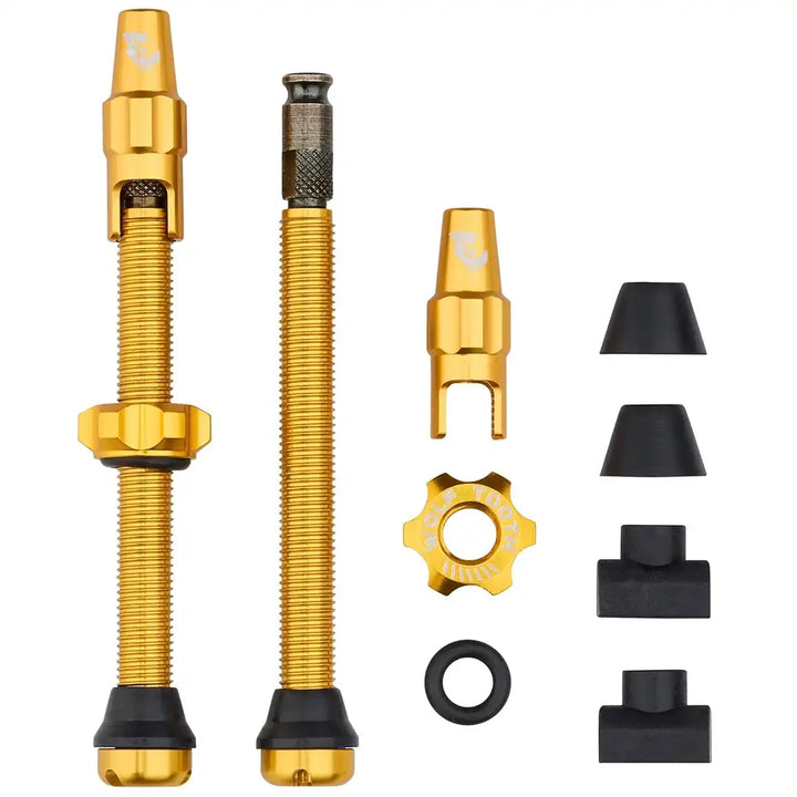 Wolf Tooth Tubeless Valve Stem Kit for Clik Valve 60mm（ウルフトゥース チューブレスバルブ60㎜ クリックバルブ）ゴールド