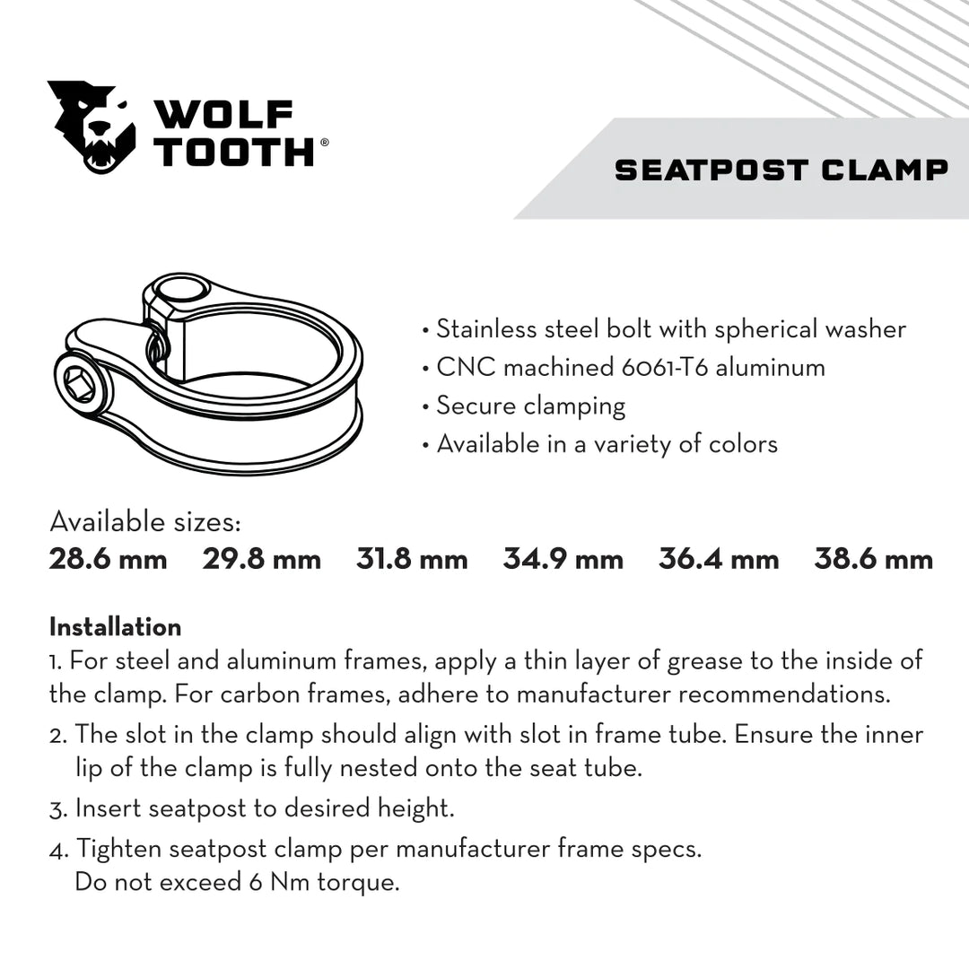 Wolf Tooth Seatpost Clamp（ウルフトゥース シートポストクランプ）