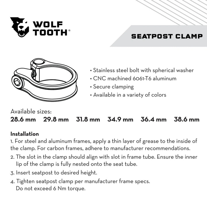 Wolf Tooth Seatpost Clamp（ウルフトゥース シートポストクランプ）