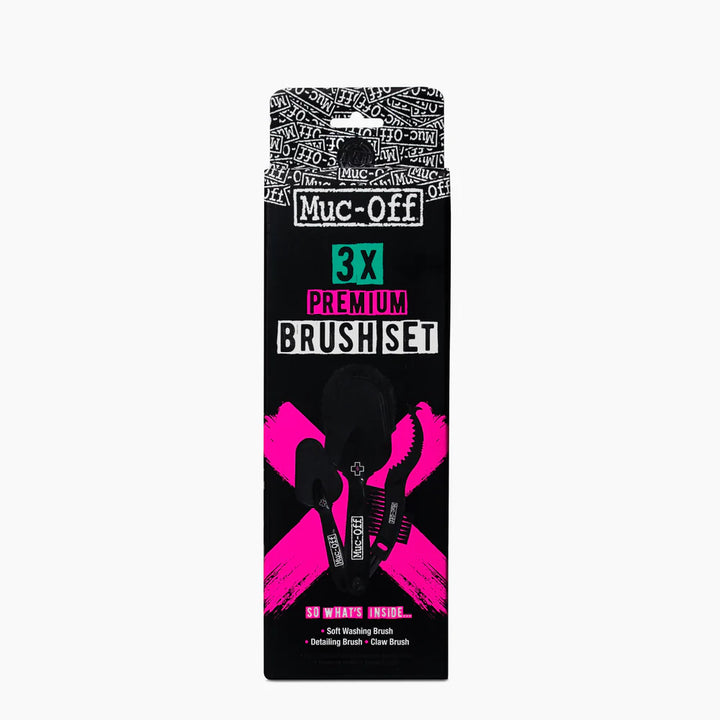 Muc-Off 3x Premium Brush Set（マックオフ プレミアムブラシ 3本セット）商品パッケージ画像