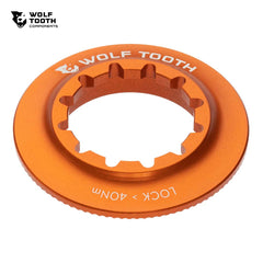 ウルフトゥース センターロックローターロックリング インターナルスプラインタイプのオレンジ