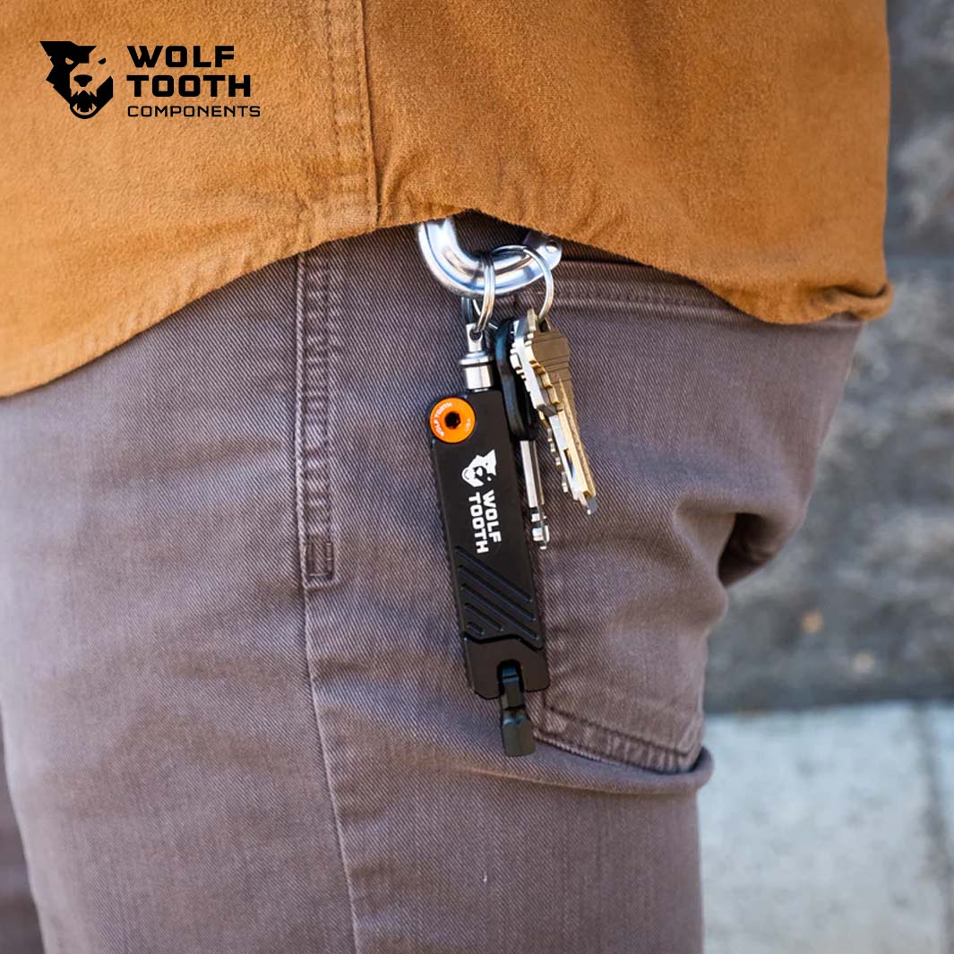 Wolf tooth 6-Bit Hex Wrench Multi-tool With Keychain（ウルフトゥース 6ビット ヘックスレンチ マルチツール キーホルダータイプ）
